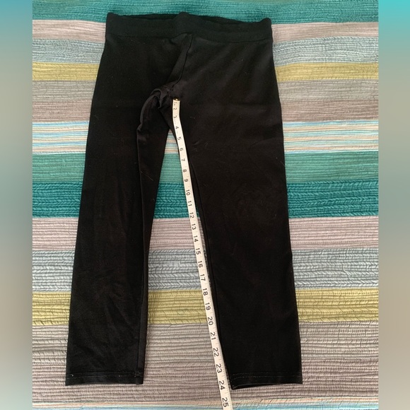 Black Loft cropped leggings, size large, VGUC like new - Picture 2 of 3
